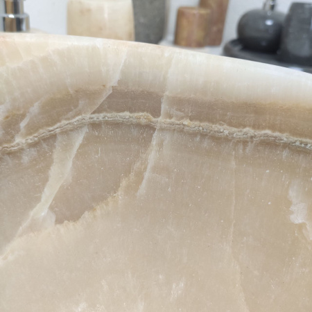 Накладная раковина из оникса Oval Yellow OY-01579 (53*38*14) фото