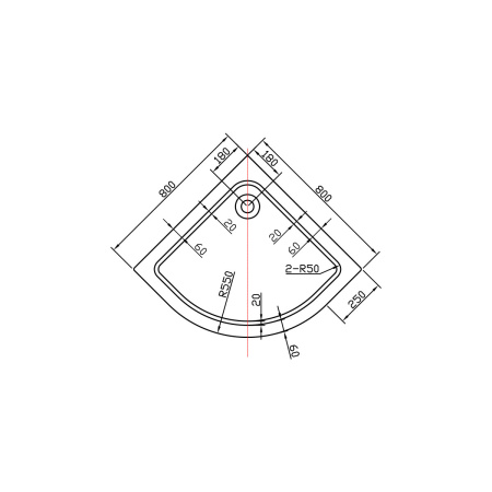 Поддон для душа акриловый Vincea VST-2AQ-8080 80x80 фото