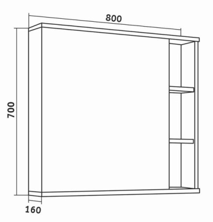 Зеркало-шкаф Grossman Форта 80 208002 дуб галифакс фото