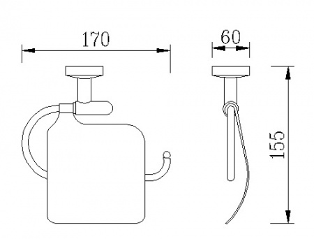 Держатель для туалетной бумаги Rush Fiji FI18111 фото