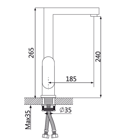 Смеситель для кухни Oute T04 T0413B фото