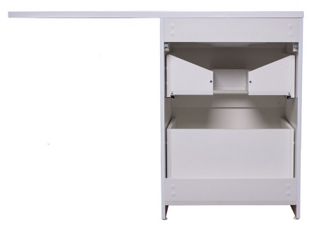 Тумба под раковину Style Line Даймонд 120 glass, Люкс, белая, PLUS фото