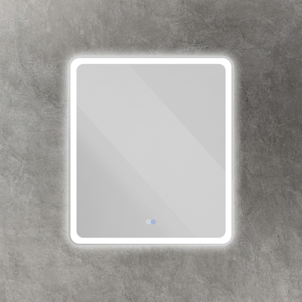 Зеркало с контурной разноцветной подсветкой RGB и сенсорным выключателем Cezares Multicolore CZR-SPC-MC-700-800-RGB-TCH 70x80 фото