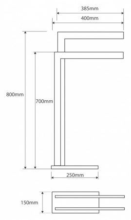 Стойка для туалета с двойным держателем для полотенец Bemeta Beta 132836022 фото