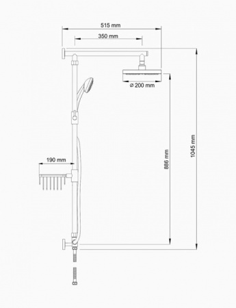 Душевая система (стойка) WasserKRAFT A015 фото