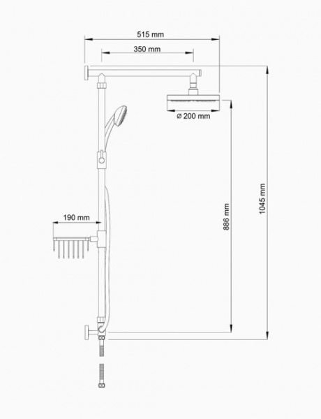Душевая система (стойка) WasserKRAFT A015 фото