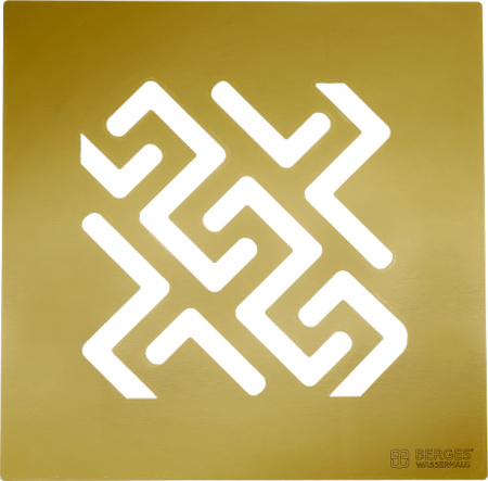 Душевой трап Berges Wasserhaus Platz Antik 094060 10x10 см, бронза фото