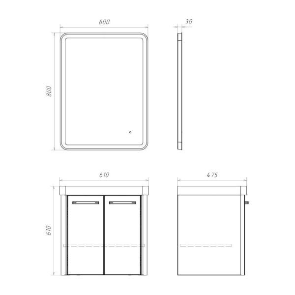 Тумба с раковиной Comforty Лима Катунь 60ПД 00-00018663CF белая матовая фото