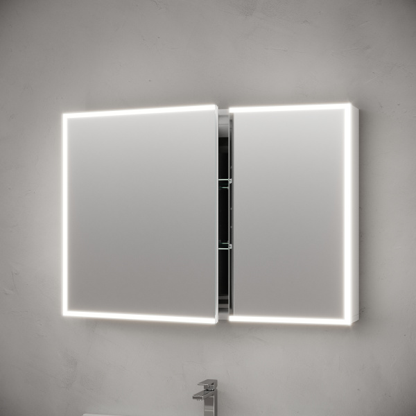 Зеркало-шкаф с подсветкой Sancos Evoke SC80100 100x70 фото