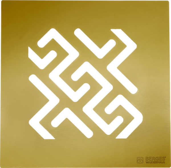 Душевой трап Berges Wasserhaus Platz Antik 094060 10x10 см, бронза фото