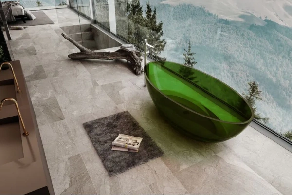 Ванна из полиэфирной смолы Abber Kristall AT9702Emerald 185x80 зеленая фото