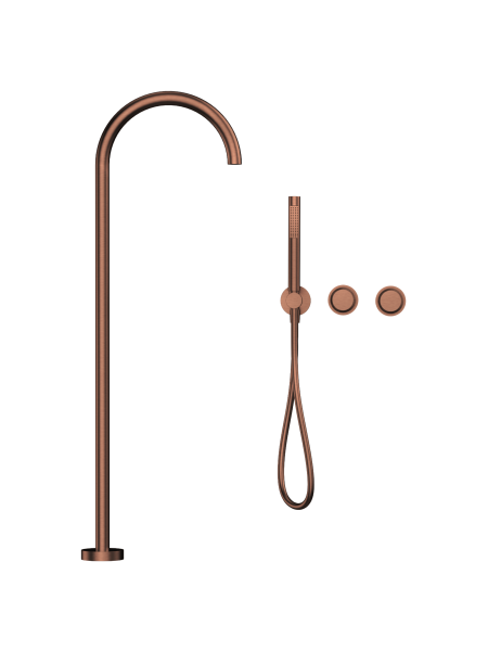 Напольный смеситель для ванны и душа AltroBagno Рикко (Ricco) ALTROBAGNORicco020208BC матовая медь фото
