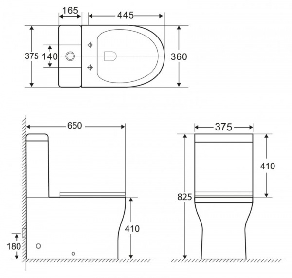 Унитаз напольный с бачком BelBagno Ancona BB1224CPR-P фото