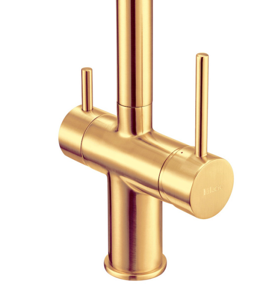 Смеситель для кухни под фильтр Milacio Ultra Cartes MCU.557.GD брашированное золото фото