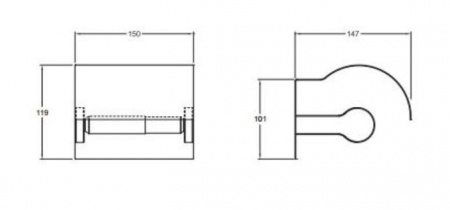 Держатель для туалетной бумаги Jacob Delafon Singulier 15207D-CP фото