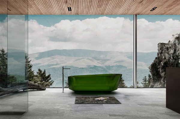 Ванна из полиэфирной смолы Abber Kristall AT9706Emerald 170x80 зеленая фото