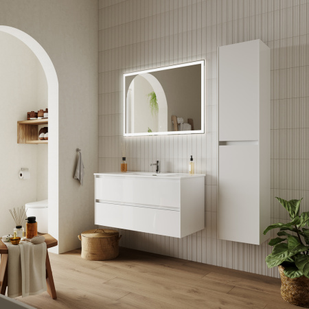Тумба под раковину Sancos Cento CN100W белый глянец фото
