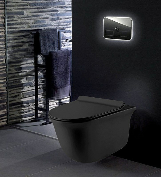 Унитаз подвесной Grossman GR-4412BМS черный матовый фото