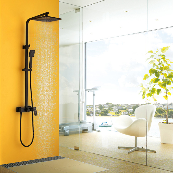 Душевая система Abber Daheim AF8220B черная матовая фото