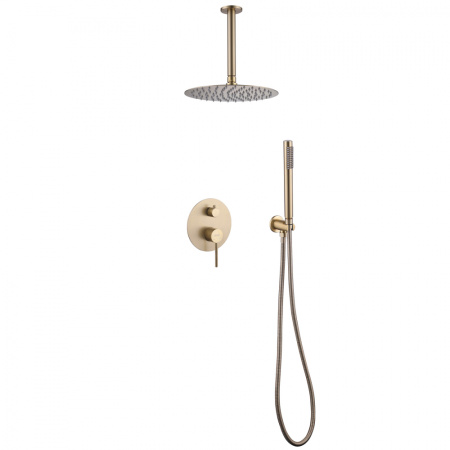 Душевая система скрытого монтажа Abber Emotion AF8821G золото матовое фото