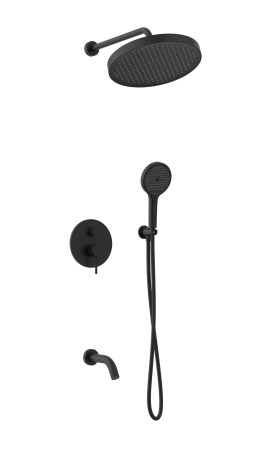 Душевая система скрытого монтажа AltroBagno Bilancia 040504MB черная матовая фото