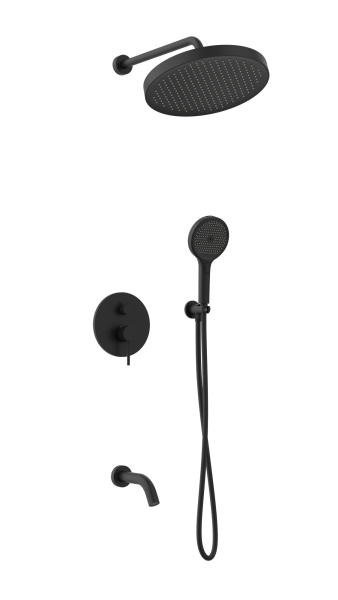 Душевая система скрытого монтажа AltroBagno Bilancia 040504MB черная матовая фото
