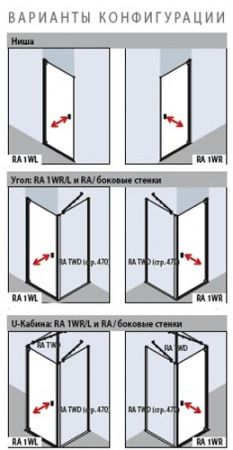 Душевая дверь Kermi Raya RA 1WR 08020VAK 80x200 R фото