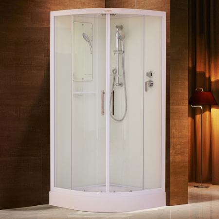 Душевая кабина Esbano ESKW90СR (со стеклянной крышей) 90х90 фото