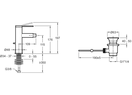 Смеситель для биде Jacob Delafon Grands Boulevards E77982-4A-CP фото