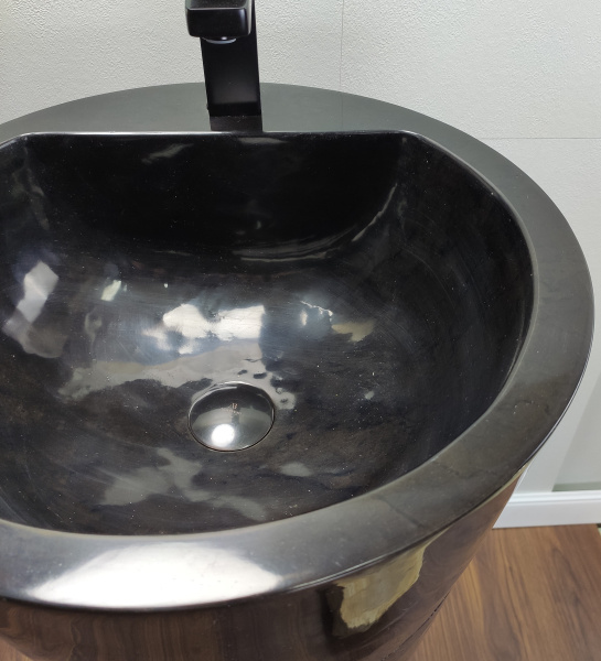 Раковина напольная из мрамора Black MN-01363 (45*45*90) фото