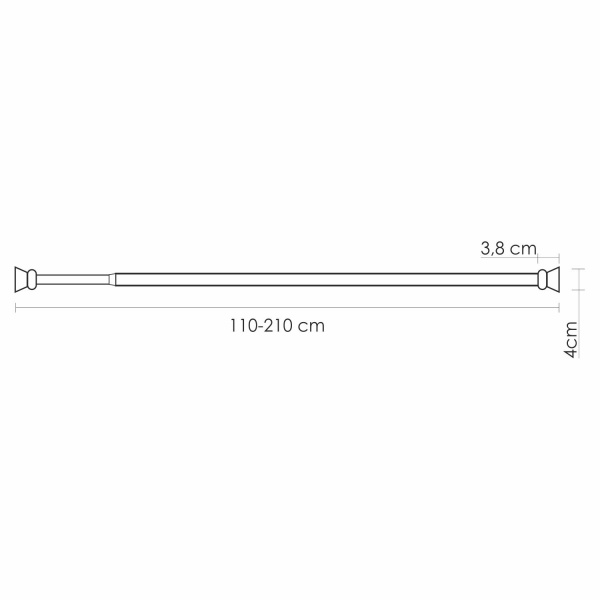 Карниз для ванной WasserKRAFT Elbe SC-721121 черный фото