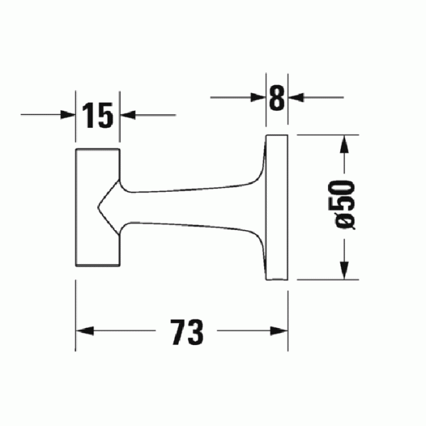 Крючок для ванной одинарный Duravit Starck T 0099291000 фото
