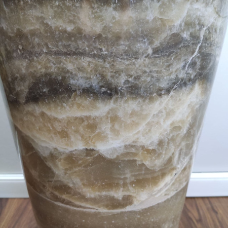 Раковина напольная из оникса Grey ON-01366 (40*40*90) фото