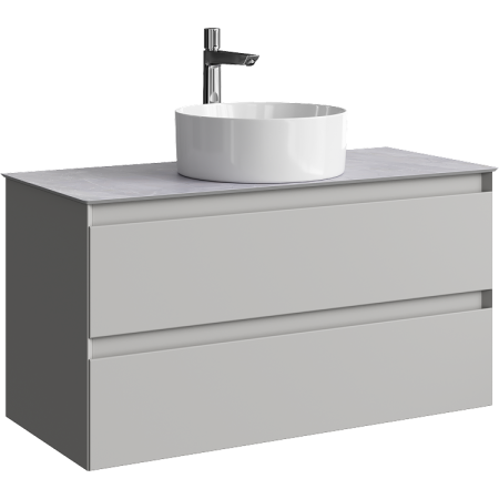 Столешница из керамогранита Aqwella STG1014X456GS серый камень, 100 см фото