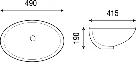 Раковина WeltWasser Deilbach DEILBACH 6021 49х41,5 фото