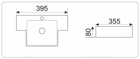 Подвесная раковина GID N9320 39,5х36,5 фото