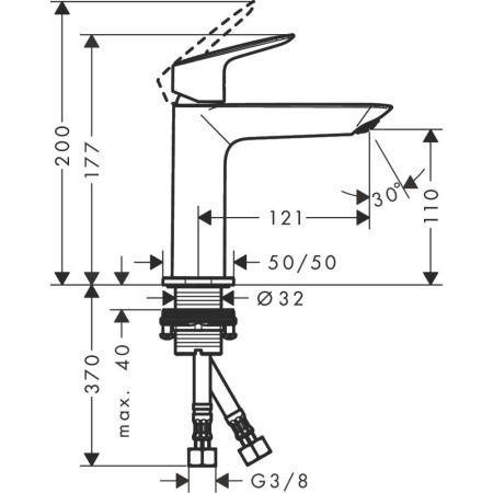 Смеситель для раковины Hansgrohe Logis Fine 110 71253000 фото
