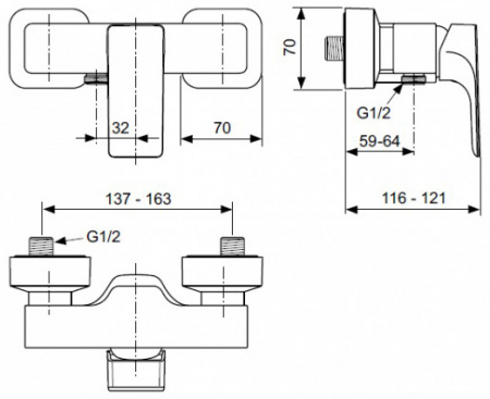 Смеситель для душа Ideal Standard Strada A5846AA фото