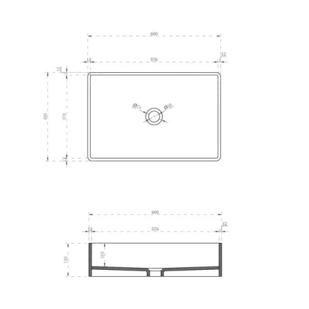 Накладная раковина Abber Kristall AT2803Onyx 60x40 черная фото