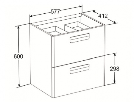 Тумба с раковиной Roca Gap ZRU9302742 60 см фиолетовый фото