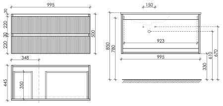 Тумба под раковину Sancos Snob R SNR100LW Bianco фото