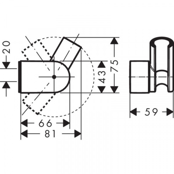 Держатель ручного душа Hansgrohe Porter Vario 28328000 фото