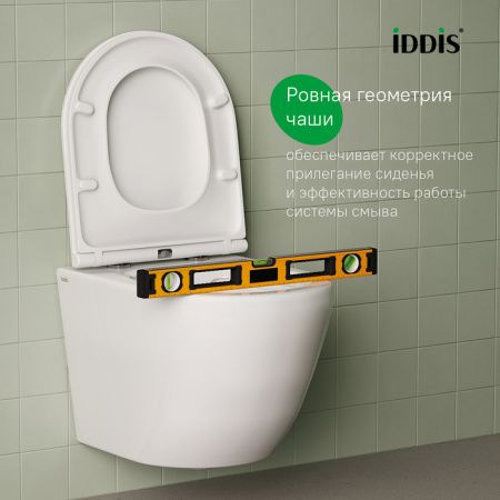 Унитаз подвесной безободковый Iddis Blanco BLARNSEi25 с сиденьем фото