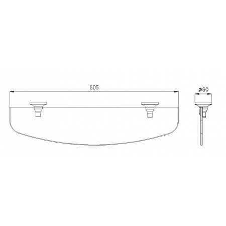 Полка стеклянная Rush Corsica CO42610 фото