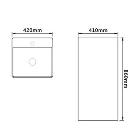 Напольная раковина SantiLine SL-4005MС матовая, серый бетон фото