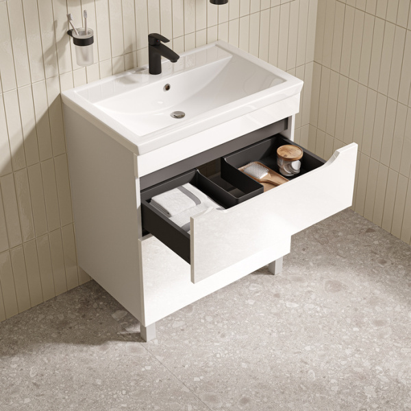 Напольная тумба с раковиной Iddis Ray RAY70WFi95K 80 см фото