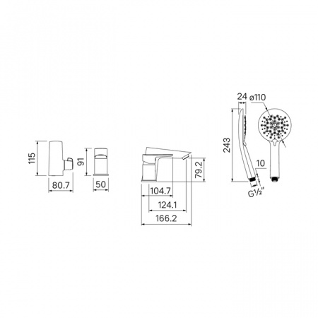 Смеситель на борт ванны Iddis Cloud CLOSB30i07 фото