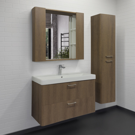 Тумба с раковиной Comforty Ангара 90П 00-00021037 дуб темно-коричневый фото