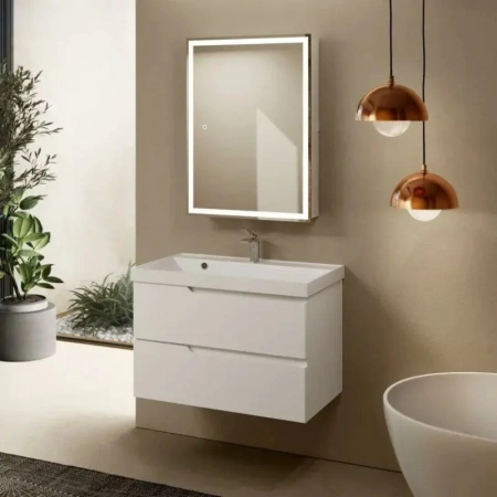 Тумба под раковину Aquame S3 AQM900380WH 80 см, белый глянец фото