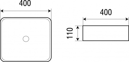 Накладная раковина WeltWasser Elbach ELBACH 2179 40х40 фото